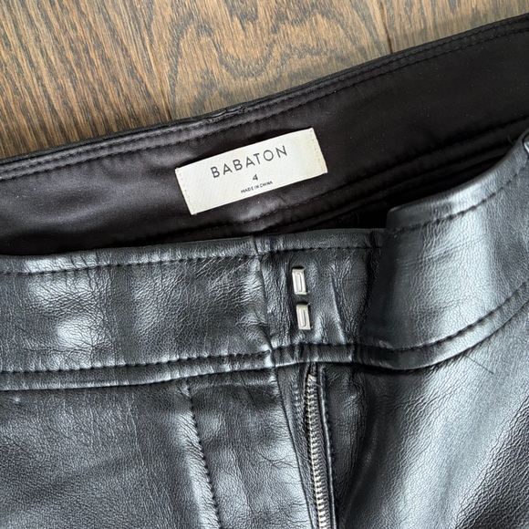 Babaton Black Command Vegan Leather Pant - Picture 4 of 7